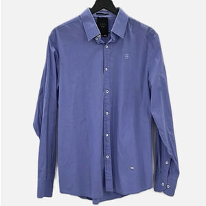 G-Star Raw Correct Line Double Button Core Shirt in Blue - Size XXL